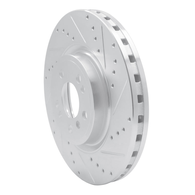 R1 12-18 Mercedes-Benz ML250 Front Right Drilled & Slotted Silver Brake Rotor