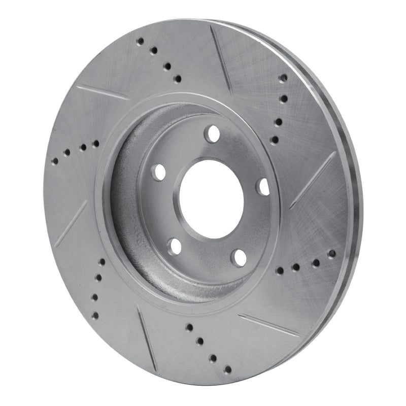 DFC 04-12 Chevrolet Malibu Front Left Drilled & Slotted Silver Brake Rotor