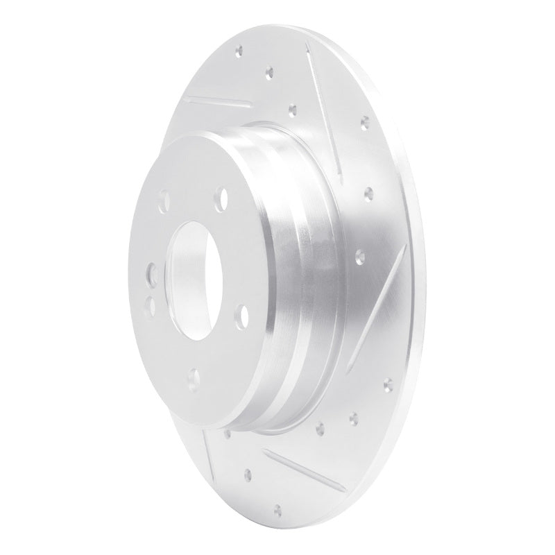 R1 94-11 Mercedes-Benz C240 Rear Right Drilled & Slotted Silver Brake Rotor
