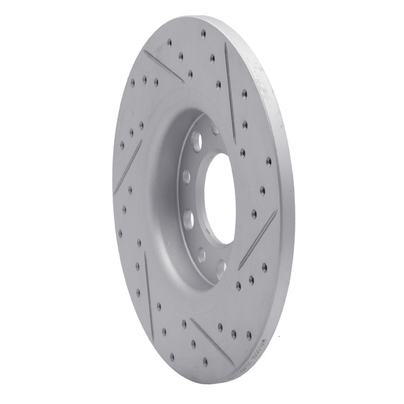 R1 14-22 Chrysler 200 Rear Left Drilled & Slotted Geo-Carbon Rotor