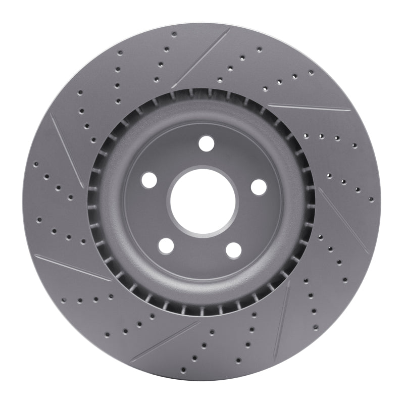 R1 12-25 Dodge Durango Front Right Drilled & Slotted Geo-Carbon Rotor