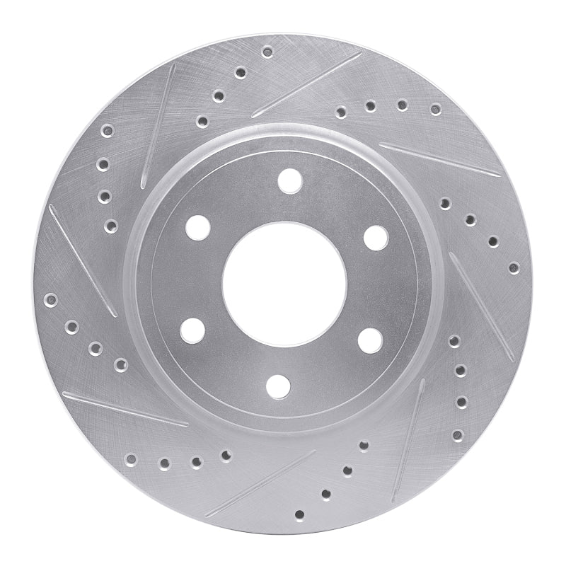 DFC 05-21 Nissan Frontier Front Left Drilled & Slotted Silver Brake Rotor