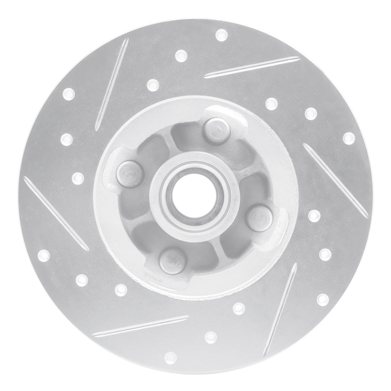 DFC 78-87 Chevrolet Chevette Front Right Drilled & Slotted Silver Brake Rotor