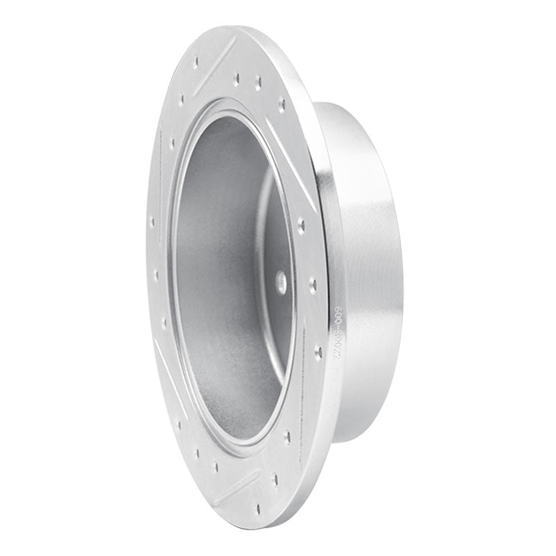 R1 07-17 Chrysler 200 Rear Right Drilled & Slotted Silver Brake Rotor