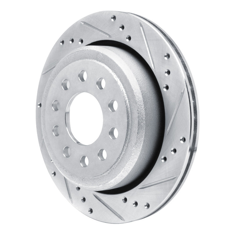 DFC 03-11 Lincoln Town Car Rear Right Drilled & Slotted Silver Brake Rotor