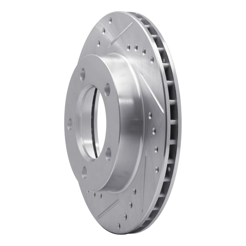 R1 76-86 Jeep Scrambler Front Left Drilled & Slotted Silver Brake Rotor