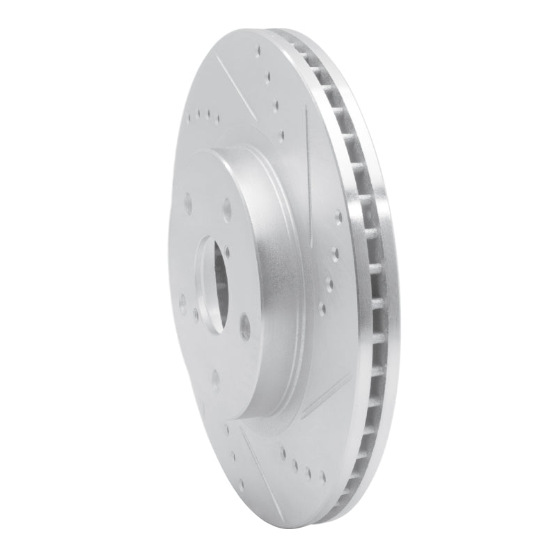 R1 19-24 Subaru Forester Front Right Drilled & Slotted Silver Brake Rotor