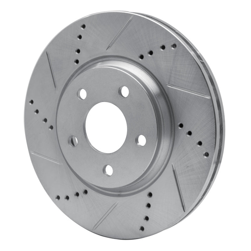 DFC 04-12 Chevrolet Malibu Front Left Drilled & Slotted Silver Brake Rotor