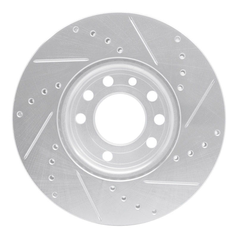 R1 03-11 Cadillac BLS (Mexico) Front Left Drilled & Slotted Silver Brake Rotor