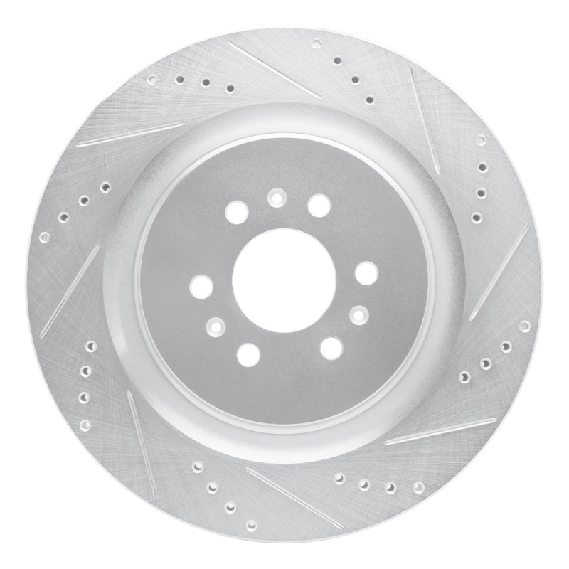 DFC 04-11 Cadillac STS Rear Right Drilled & Slotted Silver Brake Rotor