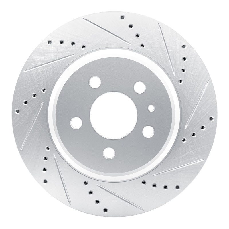 DFC 17-25 Tesla Model 3 Rear Right Drilled & Slotted Silver Brake Rotor