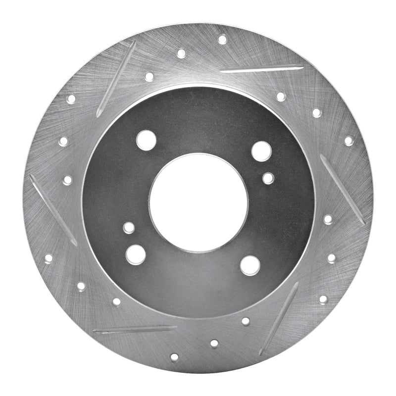 DFC 89-98 Nissan 240SX Rear Left Drilled & Slotted Silver Brake Rotor