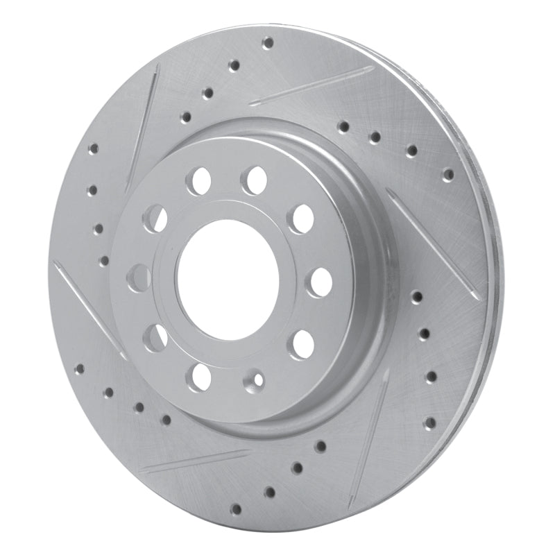 DFC 05-15 Volkswagen Bora (Mexico)/Jetta Sedan Front Left Drilled & Slotted Silver Brake Rotor