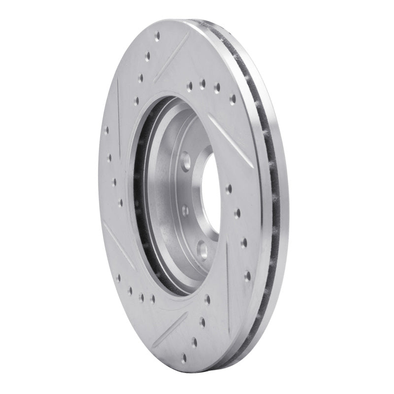 DFC 12-25 Dodge Attitude (Mexico) Front Right Drilled & Slotted Silver Brake Rotor