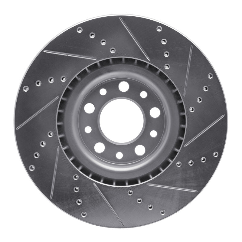 DFC 17-25 Alfa Romeo GIULIA Front Left Drilled & Slotted Silver Brake Rotor