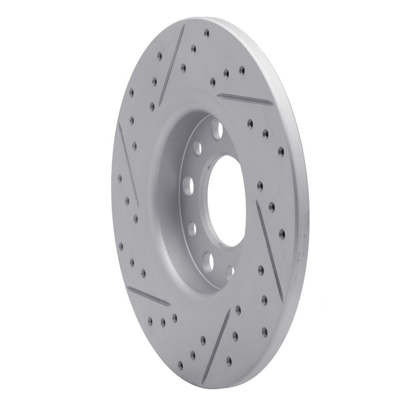 R1 14-22 Chrysler 200 Rear Right Drilled & Slotted Geo-Carbon Rotor