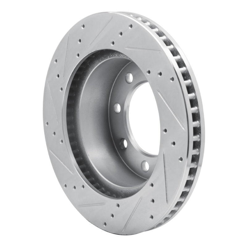 R1 03-08 Dodge Ram 4000 (Mexico) Front Right Drilled & Slotted Silver Brake Rotor