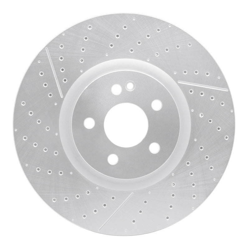 DFC 14-19 Mercedes-Benz GLA45 AMG Front Drilled & Slotted Silver Brake Rotor