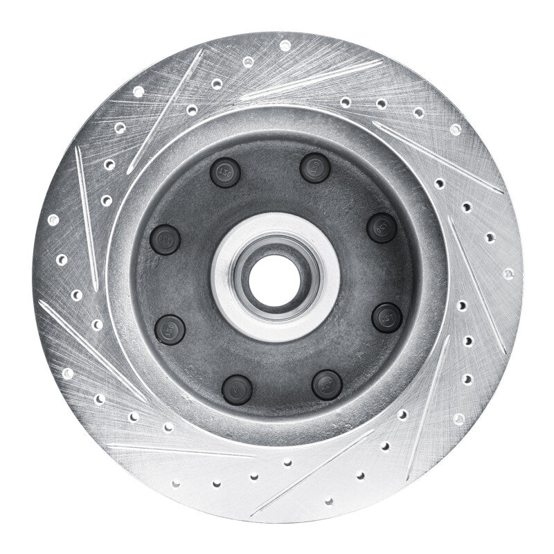 R1 73-77 Dodge B300 Van (71-74) / B300 (75-80) Front Right Drilled & Slotted Silver Brake Rotor