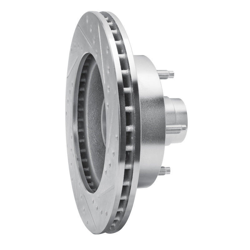 R1 94-01 Ford E-150 Econoline Club Wagon Front Left Drilled & Slotted Silver Brake Rotor