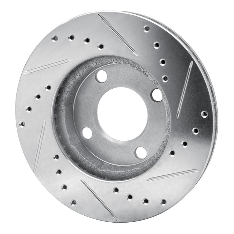 DFC 78-92 Audi 80 Front Left Drilled & Slotted Silver Brake Rotor