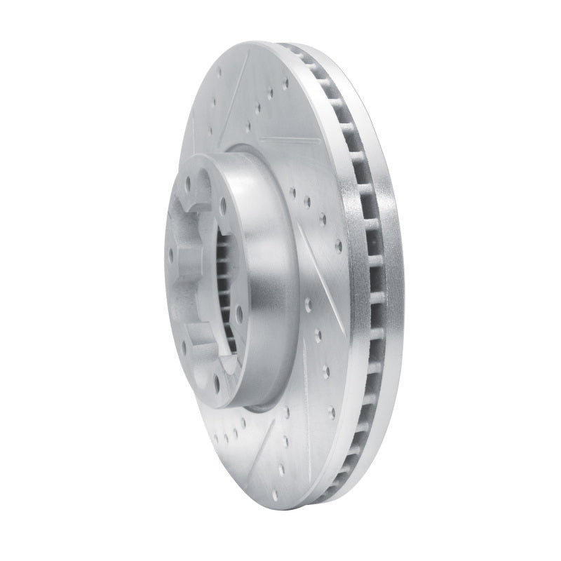 R1 20-25 Ford Transit-150 Front Left Drilled & Slotted Silver Brake Rotor