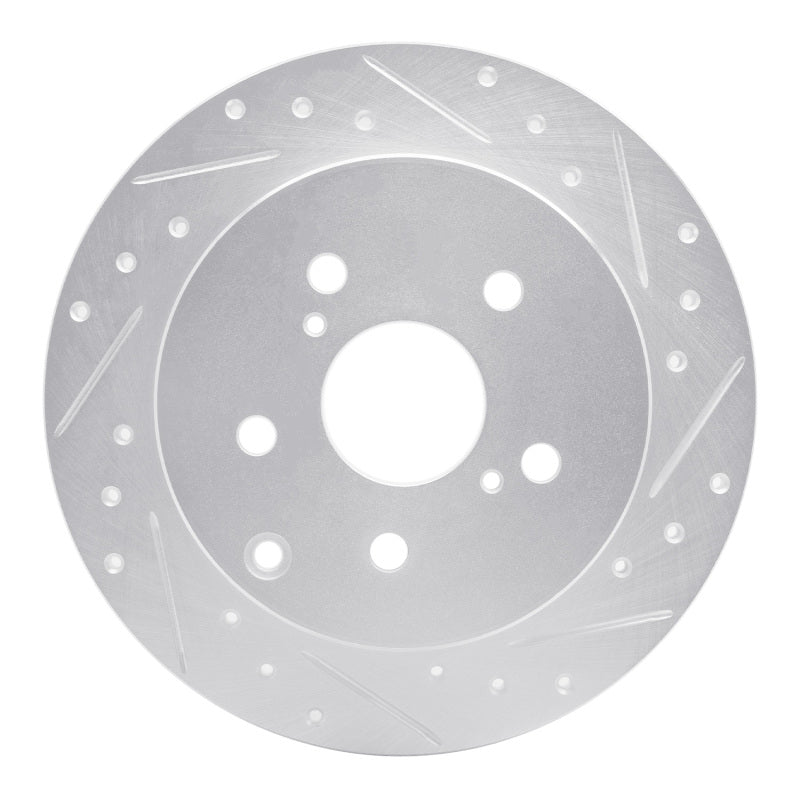 DFC 12-20 Toyota Mirai Rear Right Drilled & Slotted Silver Brake Rotor