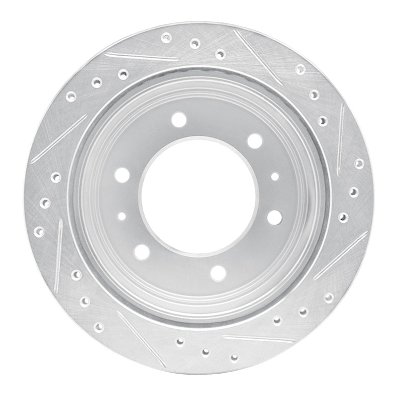 DFC 88-95 Nissan Pathfinder Rear Left Drilled & Slotted Silver Brake Rotor