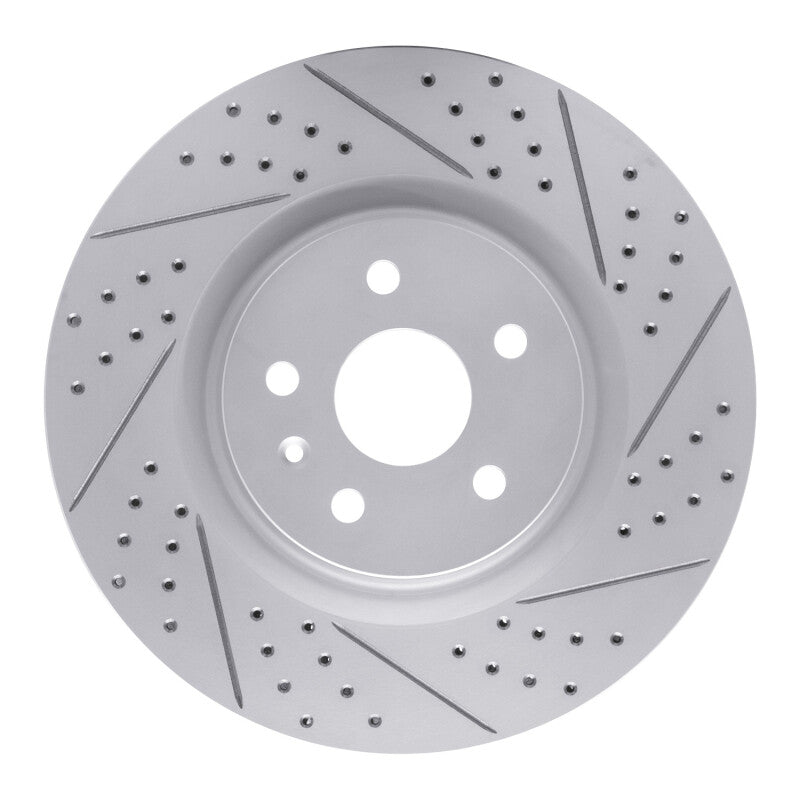 R1 09-17 Buick Regal Front Right Drilled & Slotted Geo-Carbon Rotor