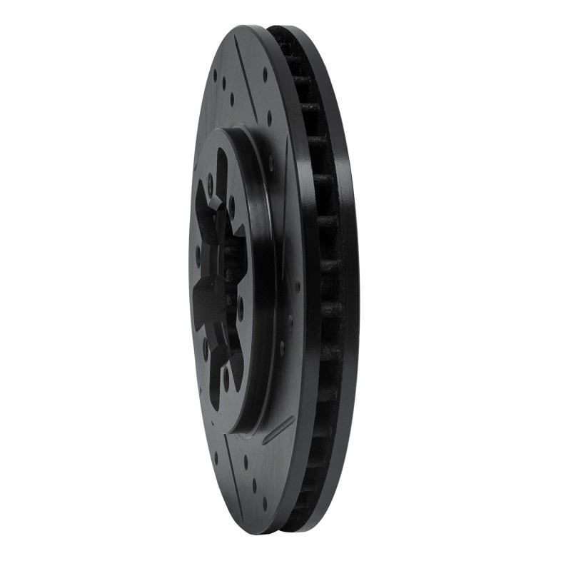 DFC 85-12 Nissan D21 Hardbody Pickup RWD (4 Cyl) Except Heavy Duty Front Right Drill & SlotBlk Rotor