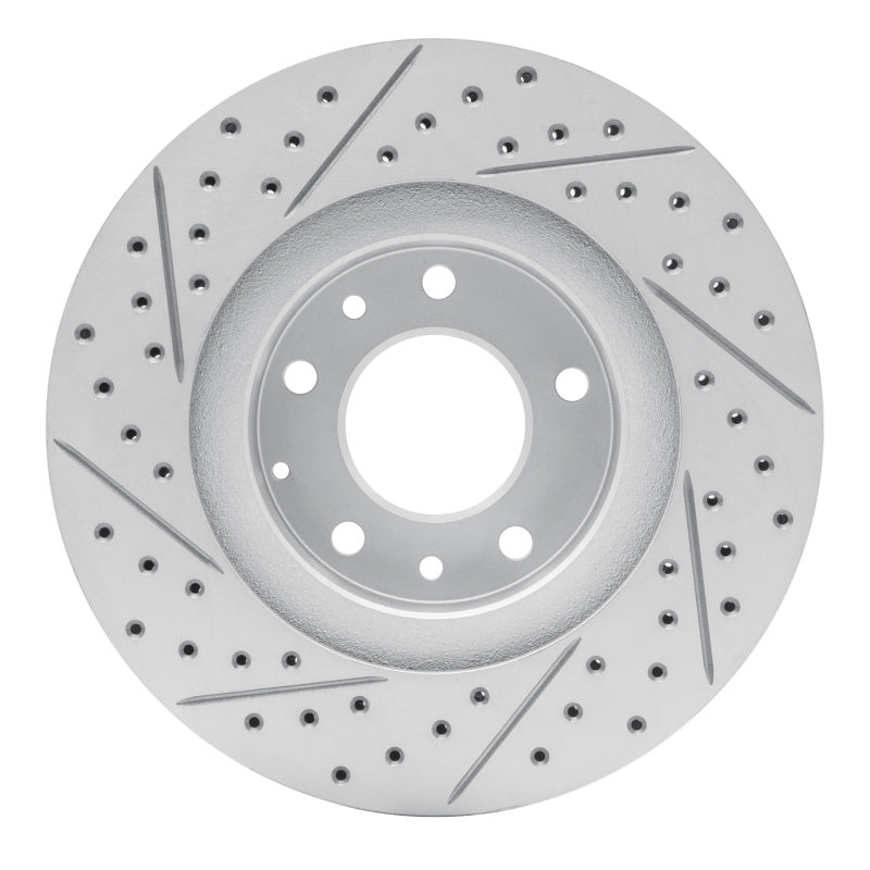R1 93-95 Mazda RX-7 Front Right Drilled & Slotted Geo-Carbon Rotor