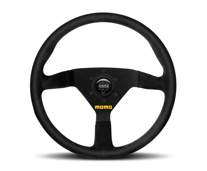 Momo Gotham Steering Wheel 350 mm - Black Leather/Black Spokes