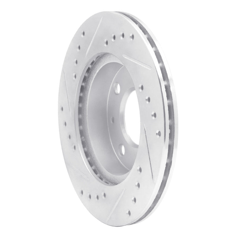 R1 84-06 Honda Insight Front Right Drilled & Slotted Silver Brake Rotor