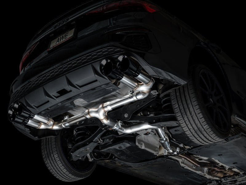 AWE 22-24 Audi 8Y S3 Track Edition Exhaust - Diamond Black Tips