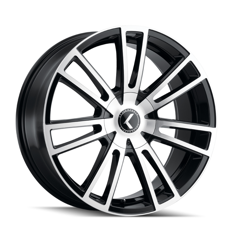 Kraze KR183 Spectra 22x8.5 / 5x110/127 BP / 38mm Offset / 72.62mm Hub Gloss Black Machined Wheel