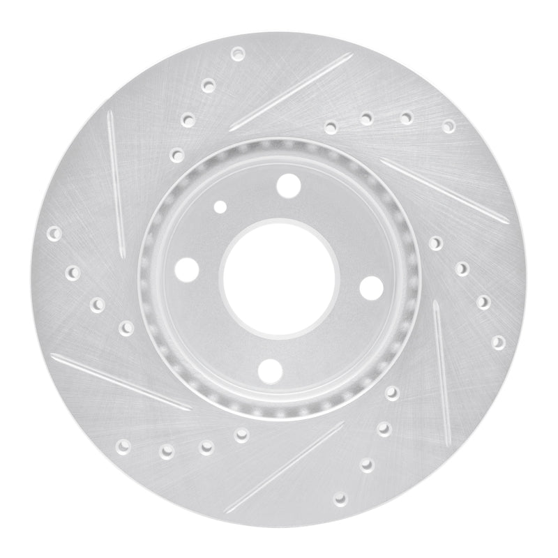 DFC 16-22 Chevrolet Spark (USA/Canada) Front Right Drilled & Slotted Silver Brake Rotor