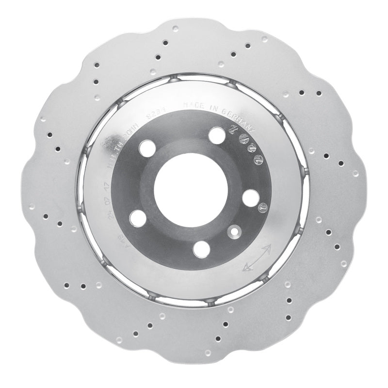 R1 13-14 Audi RS5 Rear Drilled Carbon Alloy GeoMET Rotor