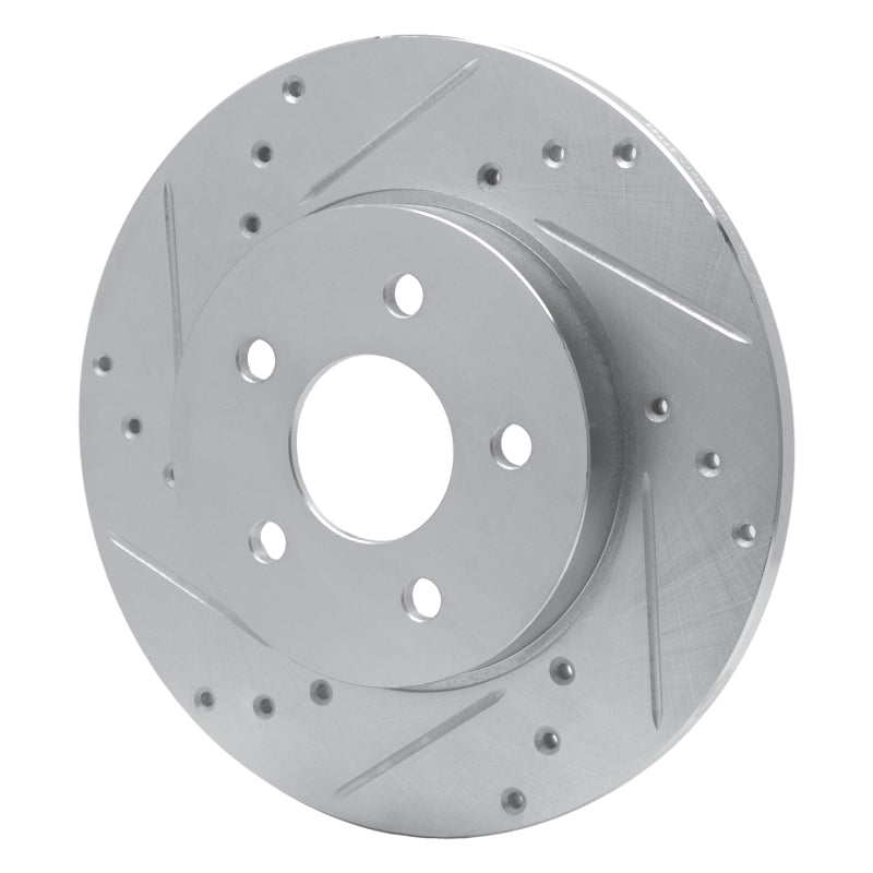 R1 01-08 Ford Mondeo (Mexico) Rear Left Drilled & Slotted Silver Brake Rotor