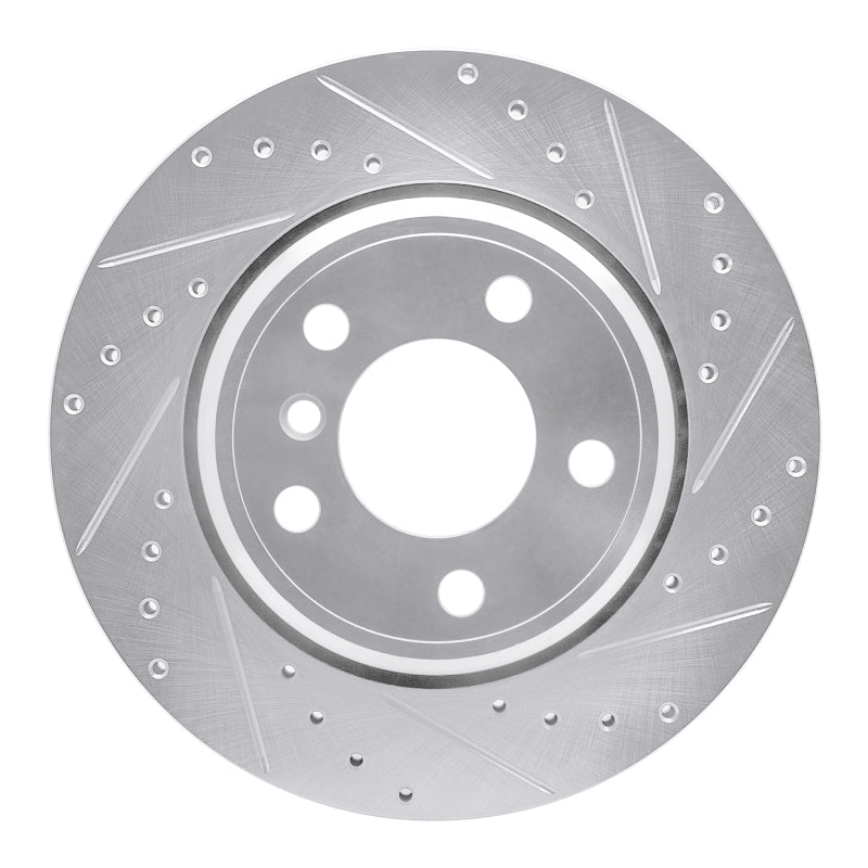 DFC 02-06 BMW X5 Rear Right Drilled & Slotted Silver Brake Rotor