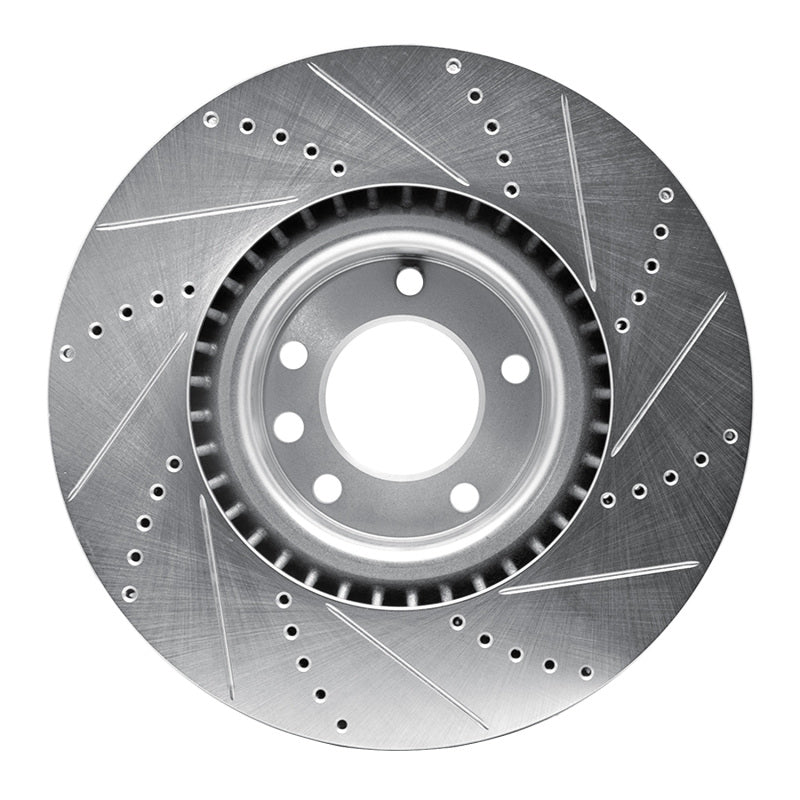 DFC 08-09 Porsche Cayenne Front Left Drilled & Slotted Silver Brake Rotor