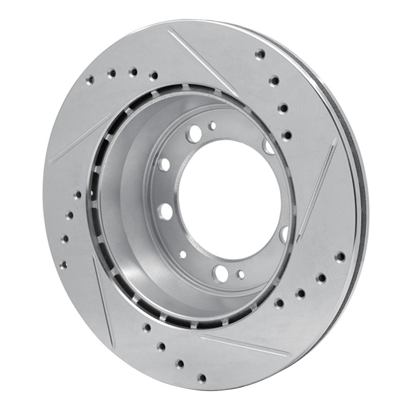 DFC 86-95 Porsche 944 Turbo Rear Left Drilled & Slotted Silver Brake Rotor