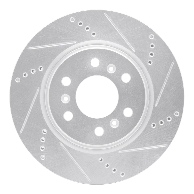 R1 06-09 Buick TERRAZA Front Right Drilled & Slotted Silver Brake Rotor