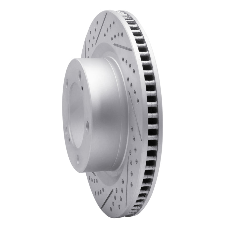 R1 07-22 Lexus LX570 Front Left Drilled & Slotted Geo-Carbon Rotor