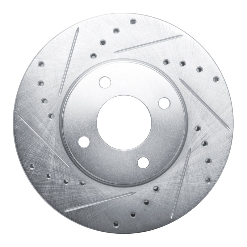 R1 15-23 Hyundai Grand i10 (Mexico) Front Left Drilled & Slotted Silver Brake Rotor