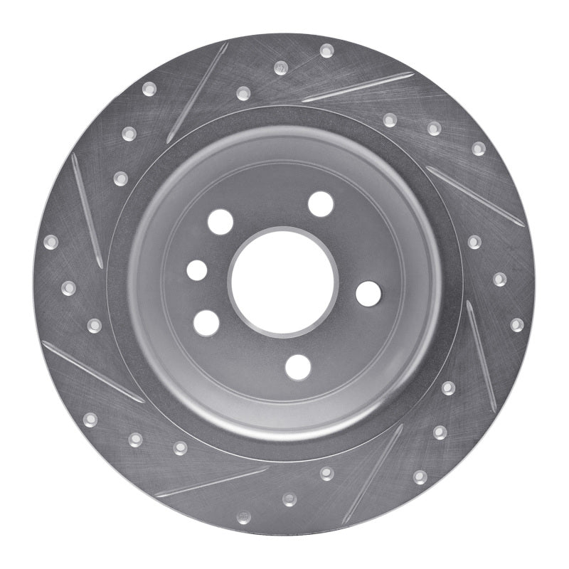 DFC 09-15 Ford Focus RS (Mexico) Rear Right Drilled & Slotted Silver Brake Rotor