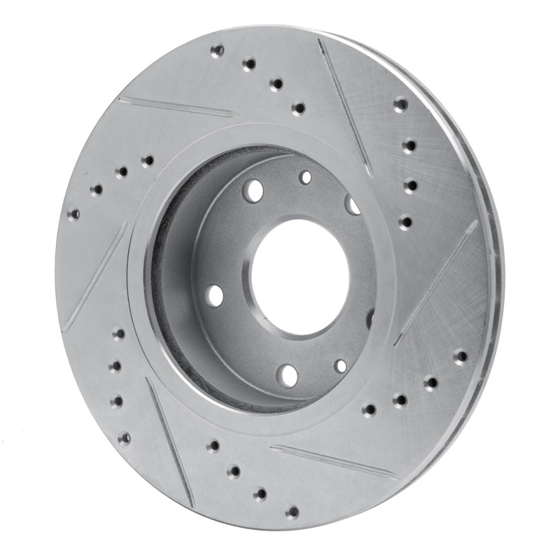 DFC 02-05 Land Rover Freelander Front Left Drilled & Slotted Silver Brake Rotor