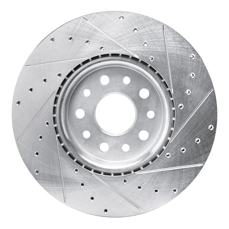 DFC 21-25 Dodge Charger Daytona Front Left Drilled & Slotted Silver Brake Rotor