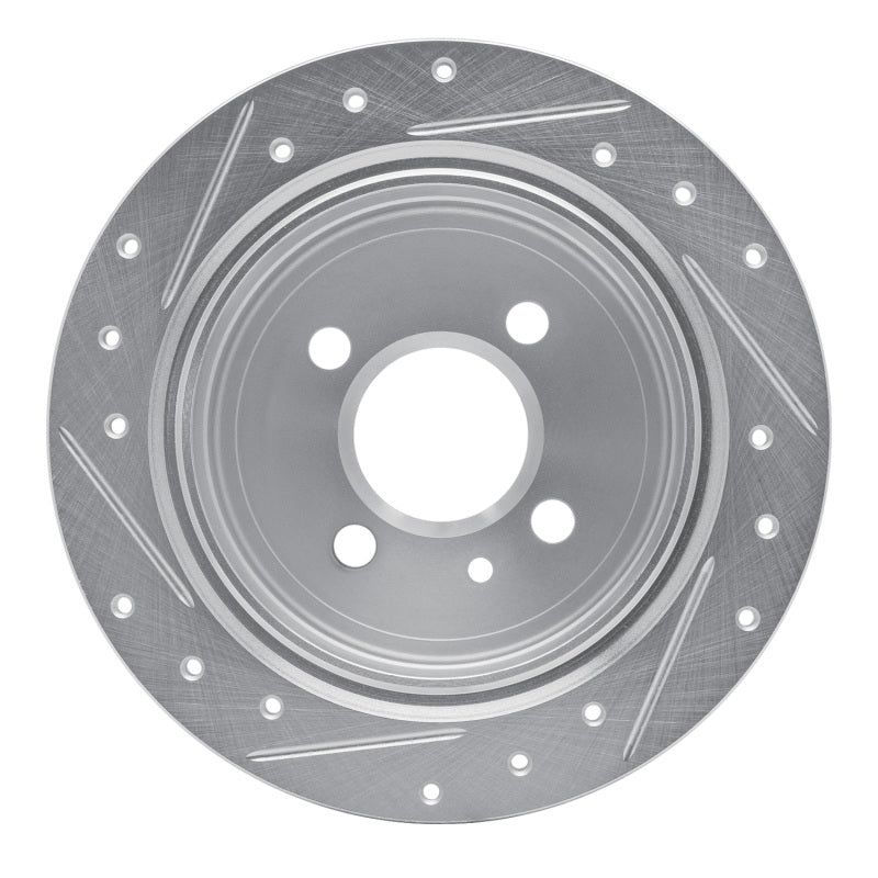 R1 88-90 BMW 325IX Rear Right Drilled & Slotted Silver Brake Rotor