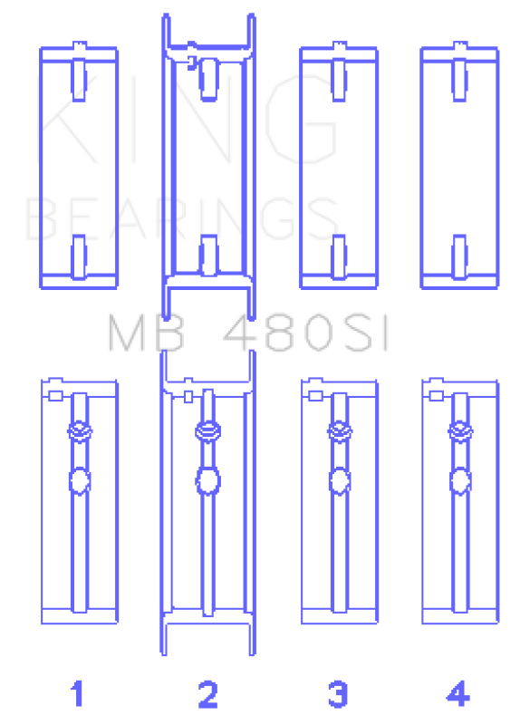 King Engine Bearings Buick 90-96 L27 V6 Main Bearing Set