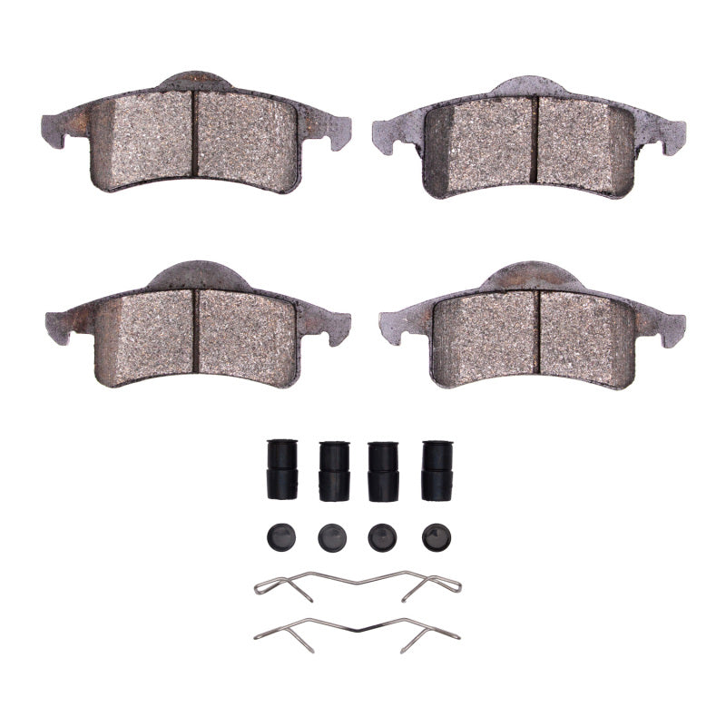 R1 99-04 Jeep Grand Cherokee Rear Ceramic Brake Pads & Hardware Kit